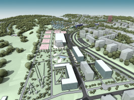 URBANISTICKÁ STUDIE MČ PRAHA 14-ÚZEMÍ STŘED - cerny most stred 001 View110000 | KAAMA