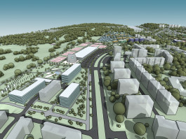 URBANISTICKÁ STUDIE MČ PRAHA 14-ÚZEMÍ STŘED - cerny most stred 001 View140000 | KAAMA